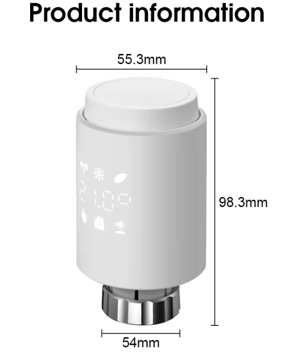 Smart Termostat med Wifi, virker med ZifBee